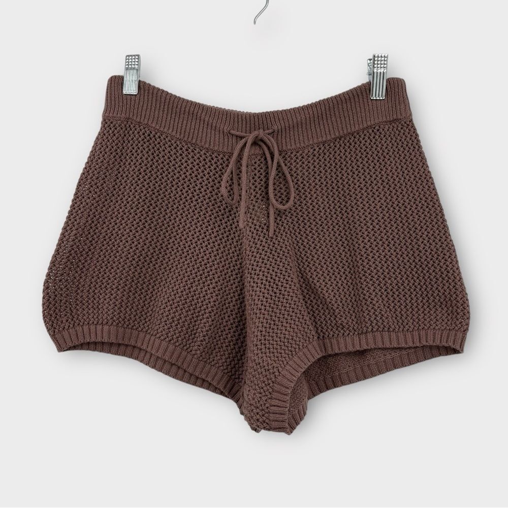 Year of Ours Brown Knit Swim Coverup Shorts
